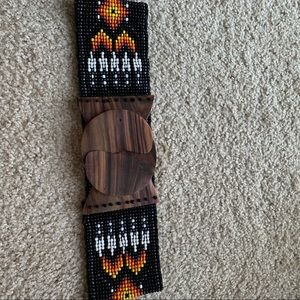 Beaded stretch waist belt